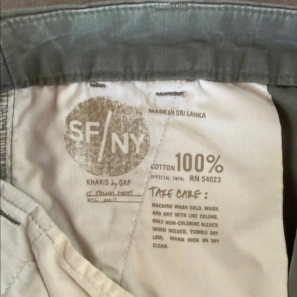 GAP boyfriend roll-up army green Women's Shorts size 12 - Picture 4 of 4